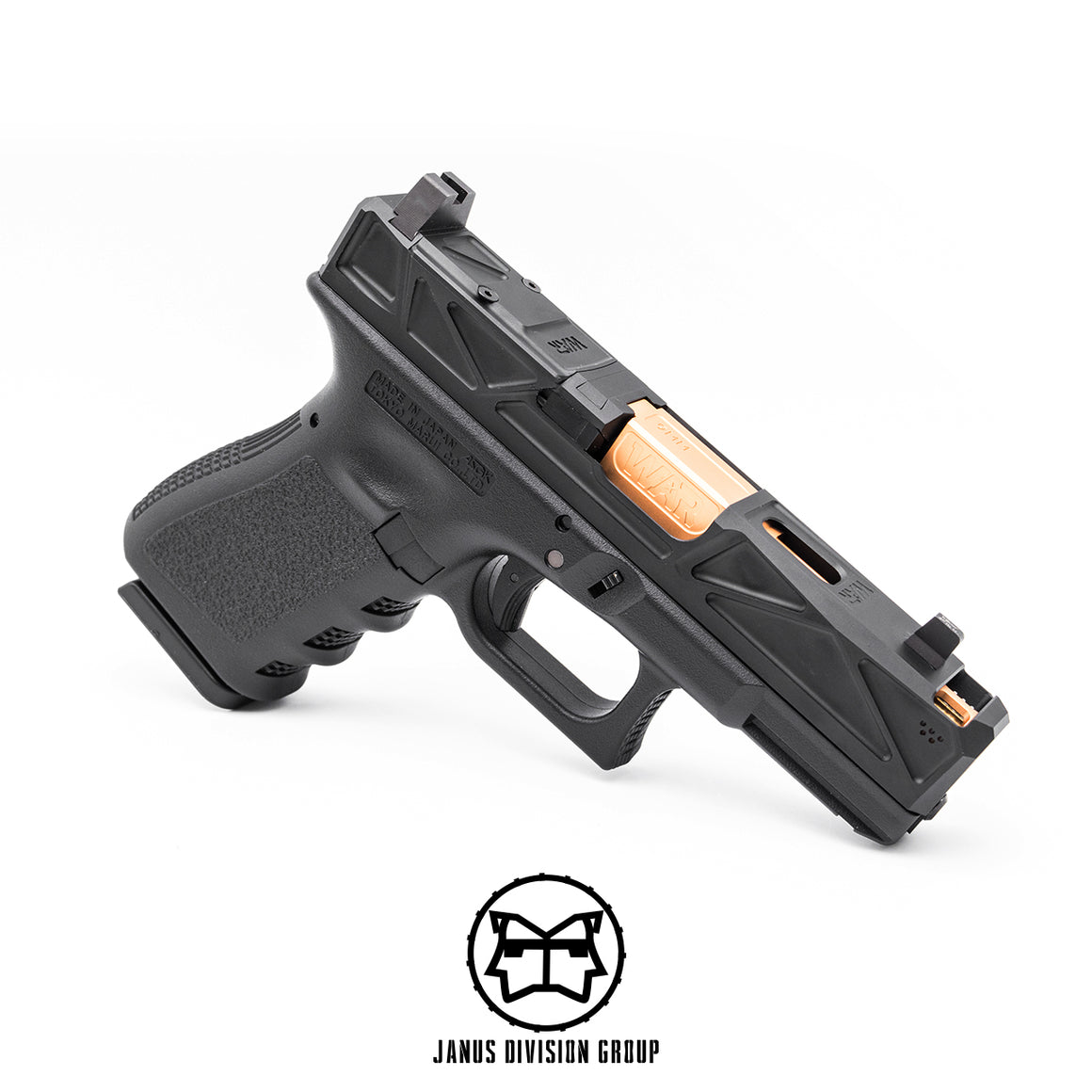 JDG WAR Afterburner RMR Slide Set for TM Model 19  ( Licensed by WAR ) ( Black Slide w/ Rose Gold Barrel )