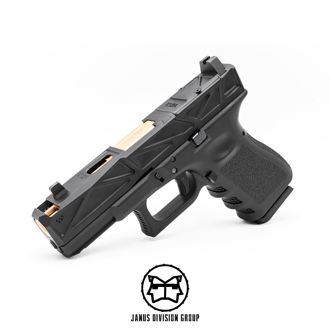 JDG WAR Afterburner RMR Slide Set for TM Model 19  ( Licensed by WAR ) ( Black Slide w/ Rose Gold Barrel )