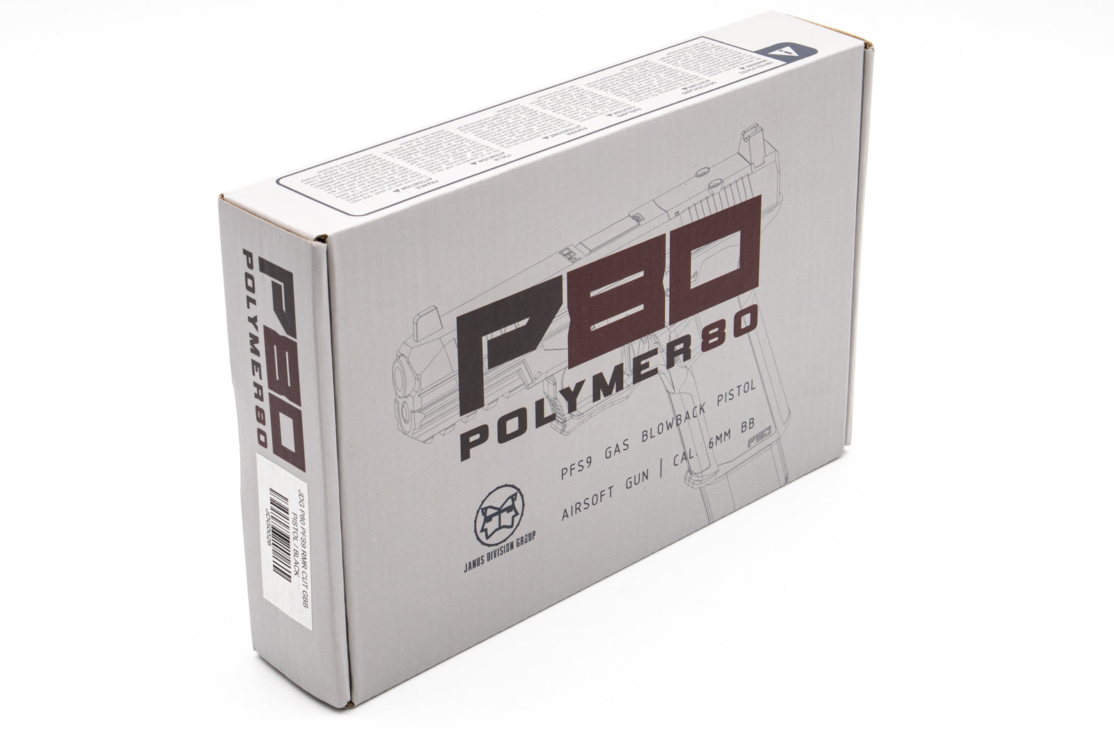 JDG Polymer80 Licensed P80 PFS9 ( RMR Cut ) Airsoft GBB Pistol ( Grey )