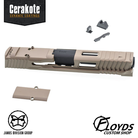 JDG Floyds Licensed The Poseidon Style M&P RMR Cut Slide Set for TM M&P9L GBBP Series ( CERAKOTE Tactical Grey )