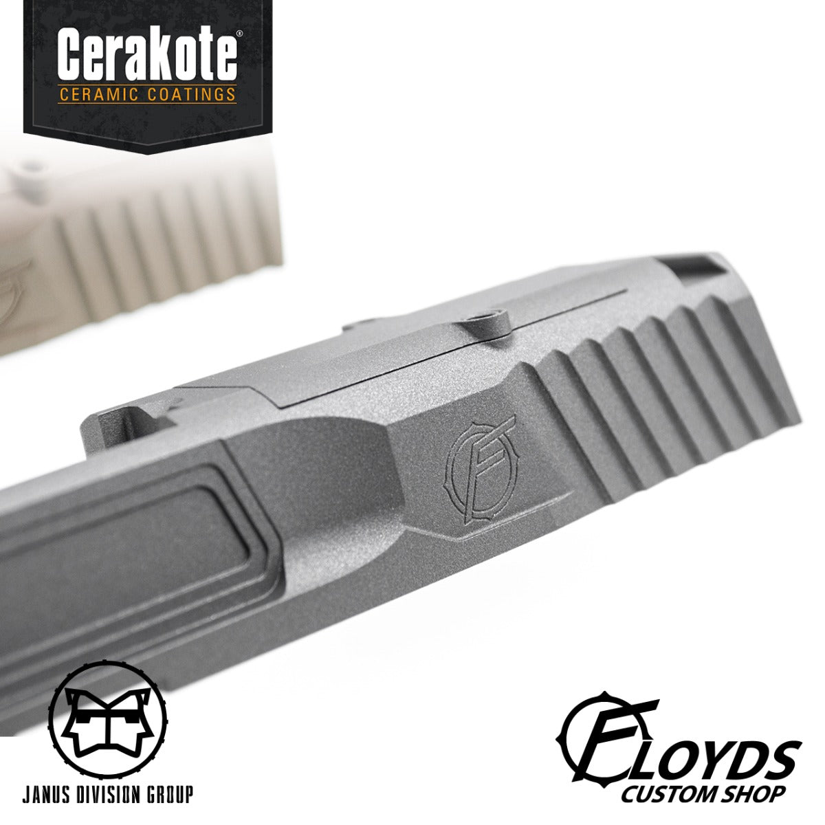 JDG Floyds Licensed The Poseidon Style M&P RMR Cut Slide Set for TM M&P9L GBBP Series ( CERAKOTE Tactical Grey )