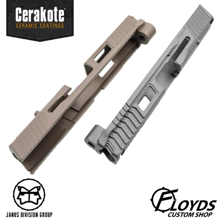 JDG Floyds Licensed The Poseidon Style M&P RMR Cut Slide Set for TM M&P9L GBBP Series ( CERAKOTE Tactical Grey )