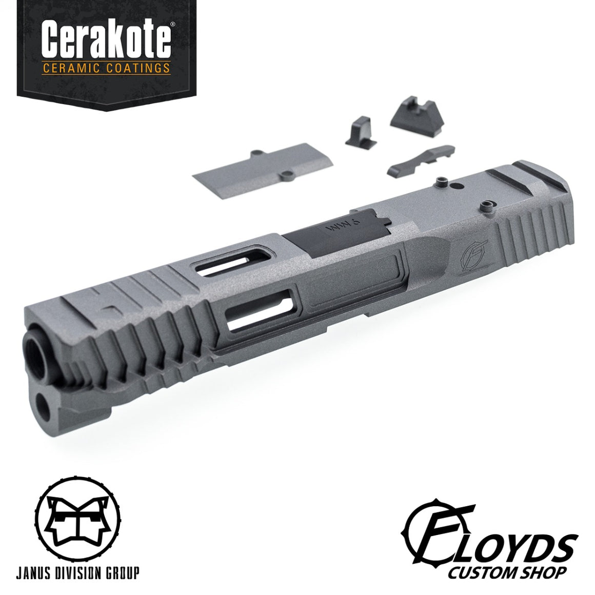 JDG Floyds Licensed The Poseidon Style M&P RMR Cut Slide Set for TM M&P9L GBBP Series ( CERAKOTE Tactical Grey )