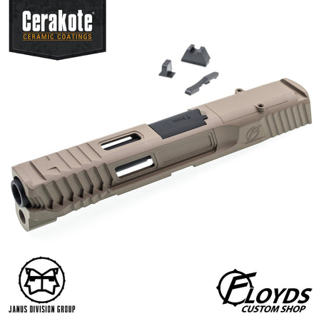 JDG Floyds Licensed The Poseidon Style M&P RMR Cut Slide Set for TM M&P9L GBBP Series ( CERAKOTE Tactical Grey )