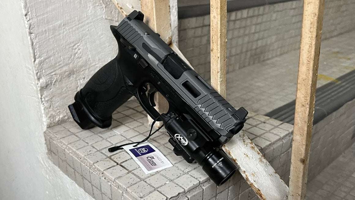 JDG Floyds Licensed The Poseidon Style M&P RMR Cut Slide Set for TM M&P9L GBBP Series ( CERAKOTE Tactical Grey )