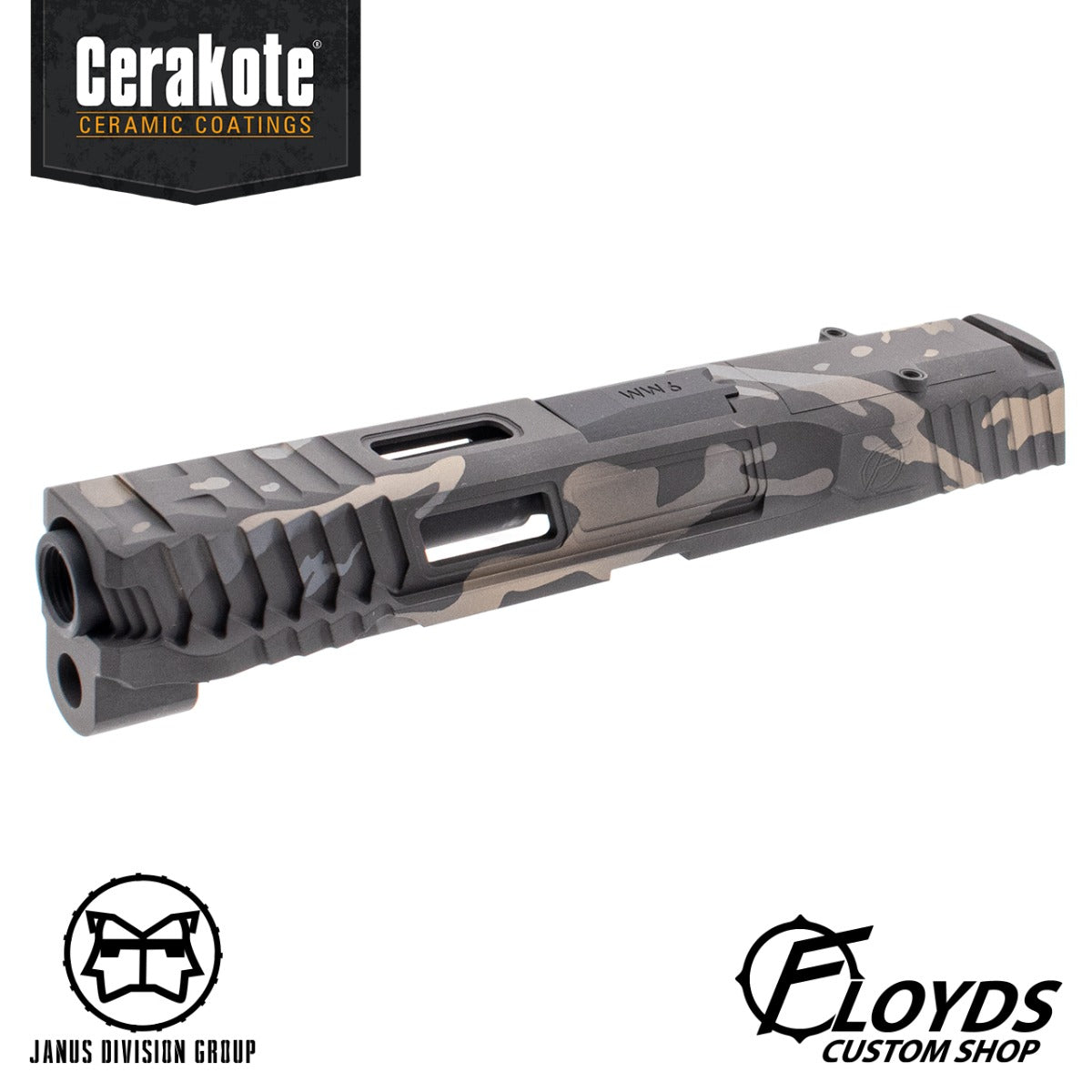 JDG Floyds Licensed The Poseidon Style M&P RMR Cut Slide Set for TM M&P9L GBBP Series ( CERAKOTE MultiCam Black Style )