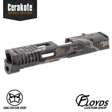 JDG Floyds Licensed The Poseidon Style M&P RMR Cut Slide Set for TM M&P9L GBBP Series ( CERAKOTE MultiCam Black Style )