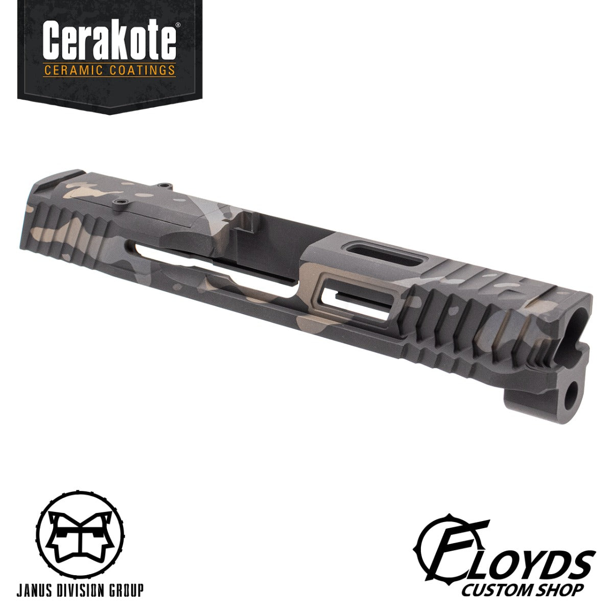 JDG Floyds Licensed The Poseidon Style M&P RMR Cut Slide Set for TM M&P9L GBBP Series ( CERAKOTE MultiCam Black Style )