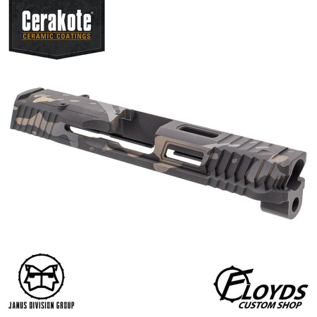 JDG Floyds Licensed The Poseidon Style M&P RMR Cut Slide Set for TM M&P9L GBBP Series ( CERAKOTE MultiCam Black Style )