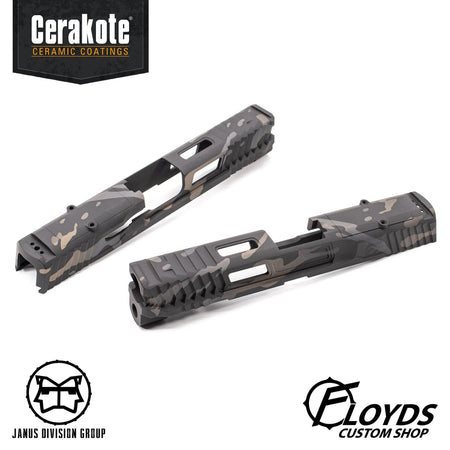 JDG Floyds Licensed The Poseidon Style M&P RMR Cut Slide Set for TM M&P9L GBBP Series ( CERAKOTE MultiCam Black Style )