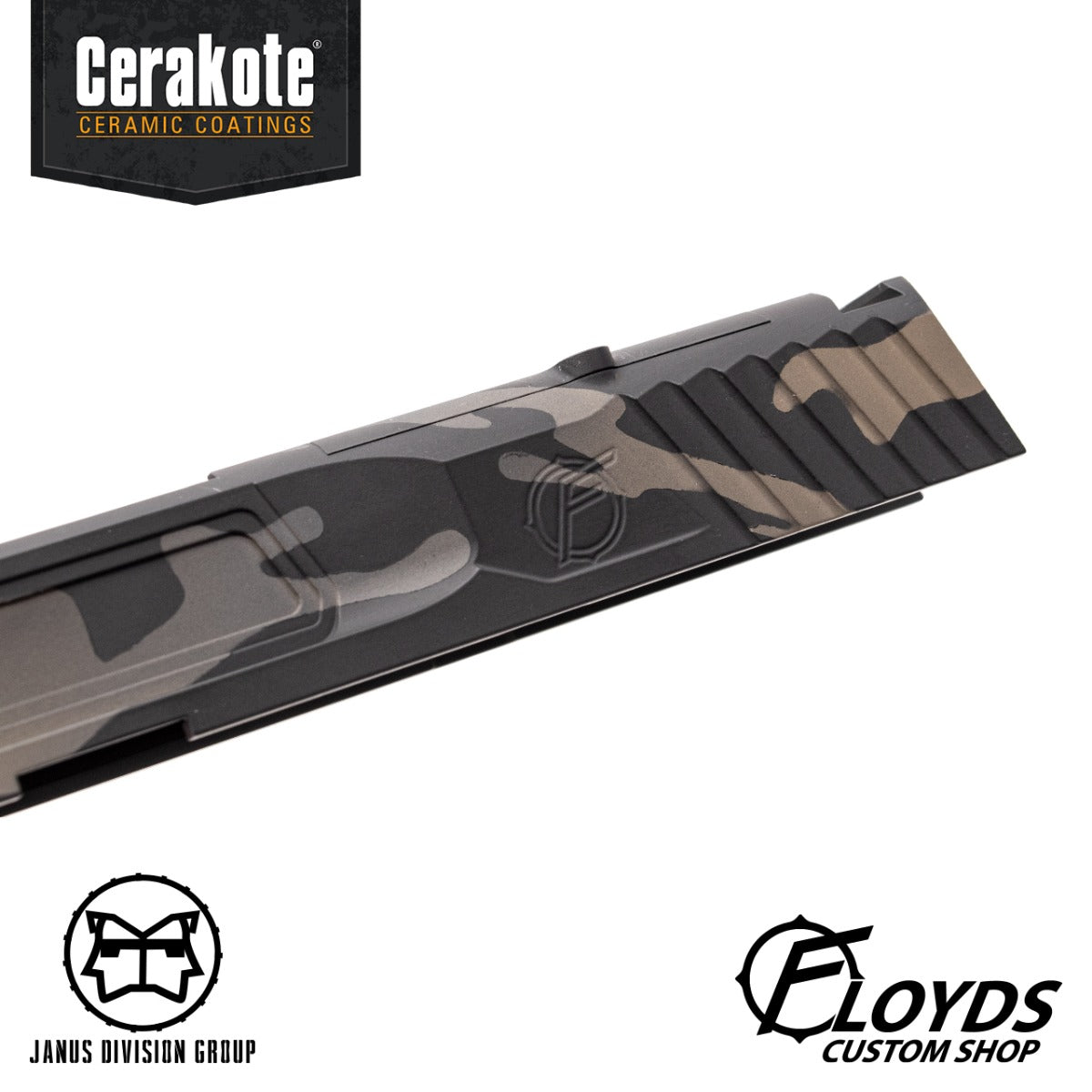 JDG Floyds Licensed The Poseidon Style M&P RMR Cut Slide Set for TM M&P9L GBBP Series ( CERAKOTE MultiCam Black Style )