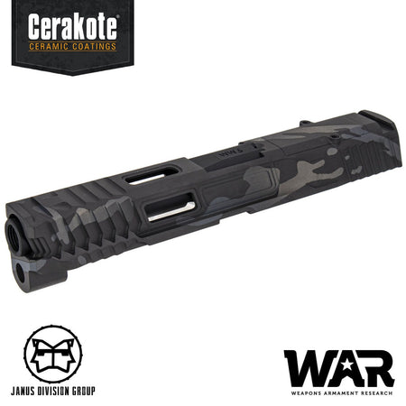 JDG Floyds Licensed The Poseidon Style M&P RMR Cut Slide Set for TM M&P9L GBBP Series ( CERAKOTE MultiCam Black Style )