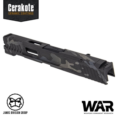 JDG Floyds Licensed The Poseidon Style M&P RMR Cut Slide Set for TM M&P9L GBBP Series ( CERAKOTE MultiCam Black Style )