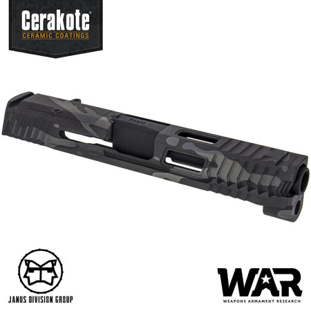 JDG Floyds Licensed The Poseidon Style M&P RMR Cut Slide Set for TM M&P9L GBBP Series ( CERAKOTE MultiCam Black Style )