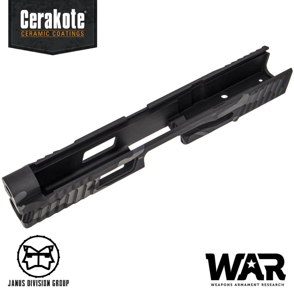 JDG Floyds Licensed The Poseidon Style M&P RMR Cut Slide Set for TM M&P9L GBBP Series ( CERAKOTE MultiCam Black Style )