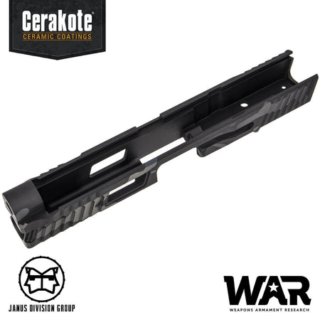 JDG Floyds Licensed The Poseidon Style M&P RMR Cut Slide Set for TM M&P9L GBBP Series ( CERAKOTE MultiCam Black Style )