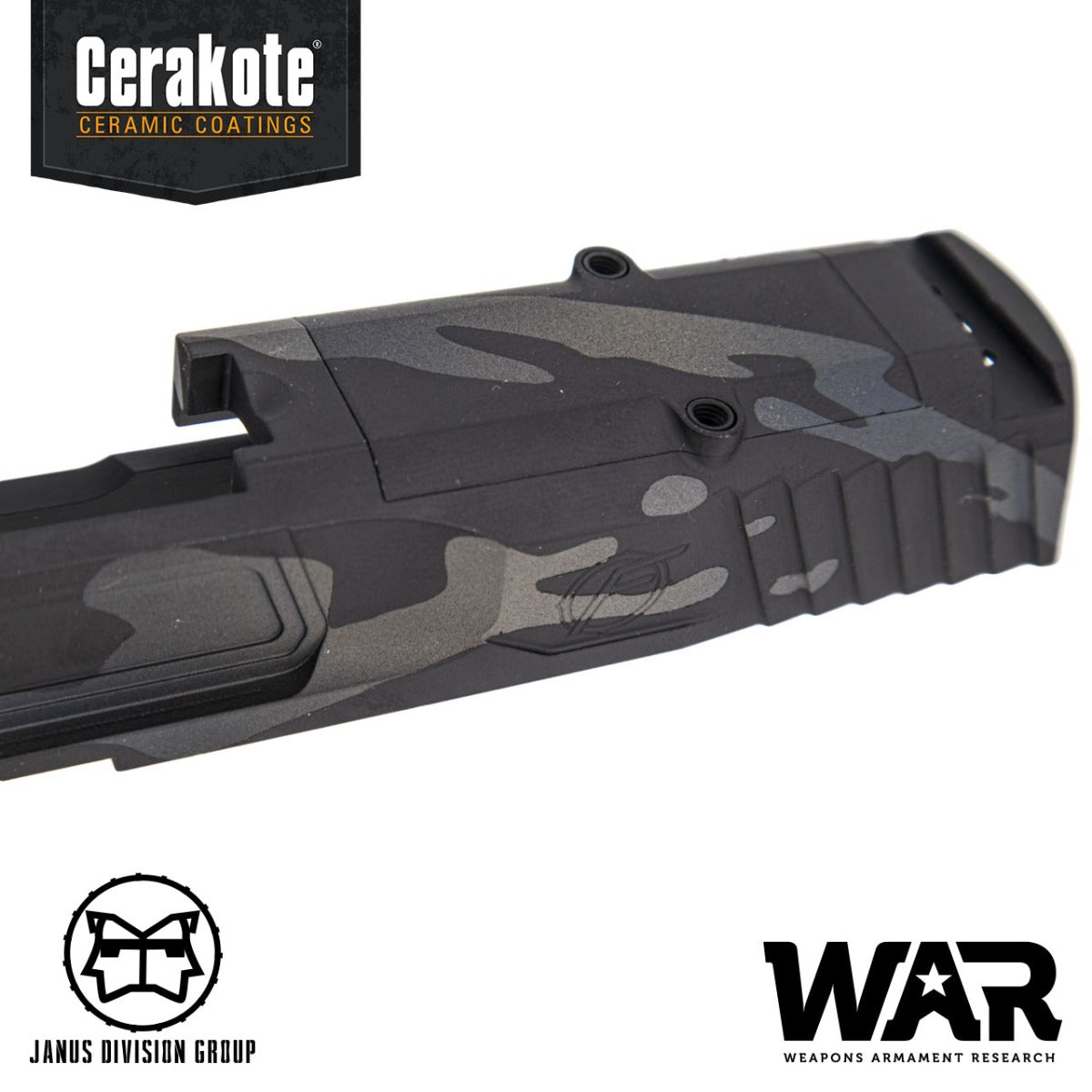 JDG Floyds Licensed The Poseidon Style M&P RMR Cut Slide Set for TM M&P9L GBBP Series ( CERAKOTE MultiCam Black Style )