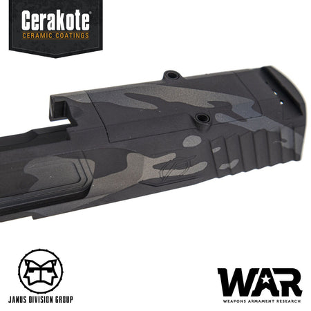 JDG Floyds Licensed The Poseidon Style M&P RMR Cut Slide Set for TM M&P9L GBBP Series ( CERAKOTE MultiCam Black Style )