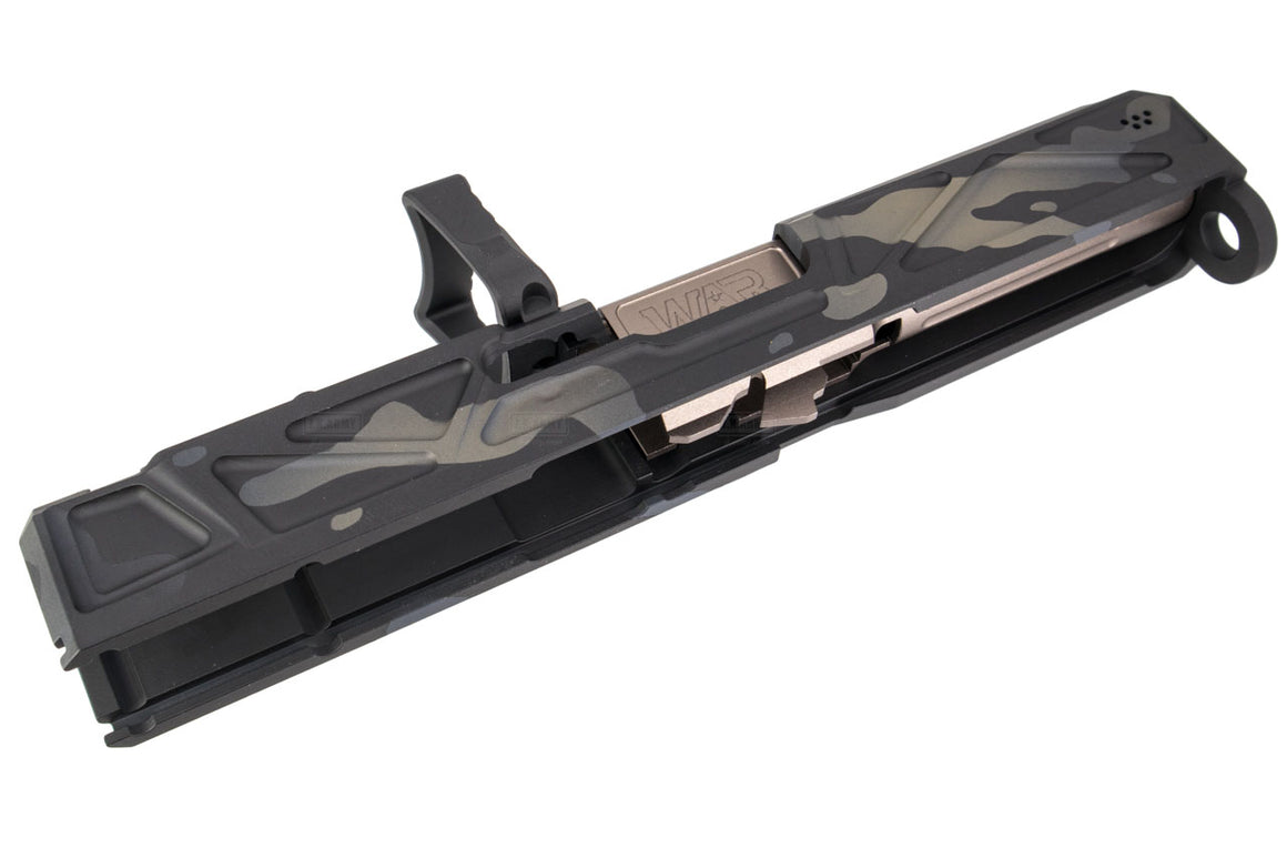 JDG WAR Afterburner RMR Slide Set for UMAREX Glock 19 Gen3 Airsoft Pistol ( Licensed by WAR ) ( Cerakote MutliCam Black Slide )