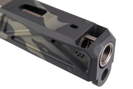 JDG WAR Afterburner RMR Slide Set for UMAREX Glock 19 Gen3 Airsoft Pistol ( Licensed by WAR ) ( Cerakote MutliCam Black Slide )