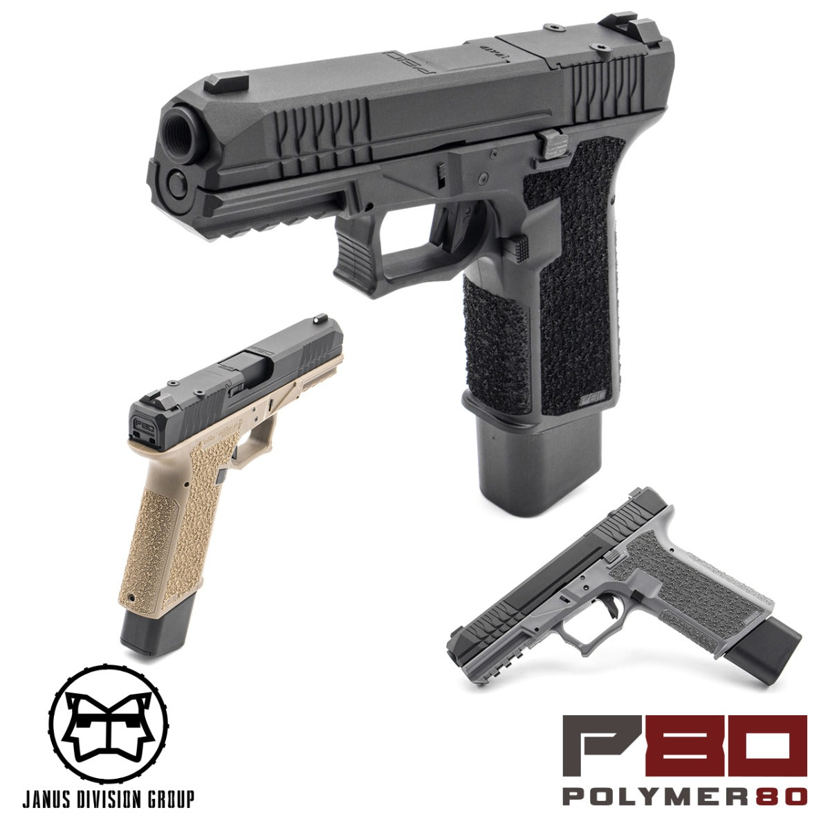 JDG Polymer80 Licensed P80 PFS9 ( RMR Cut ) Airsoft GBB Pistol ( Grey )
