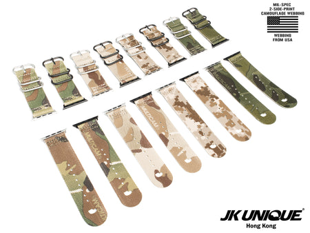 JK UNIQUE CAMO NYLON Apple Watch Strap 42mm 44mm 45mm