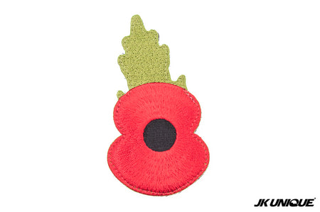 JK UNIQUE Patch - Remembrance Poppy Patch / Red Cremation Flowers Patch ( Free Shipping )