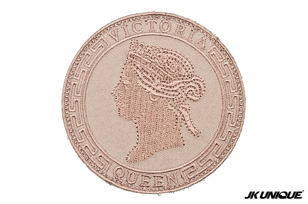 JK UNIQUE Patch - VICTORIA QUEEN Style 80mm ( Brown )