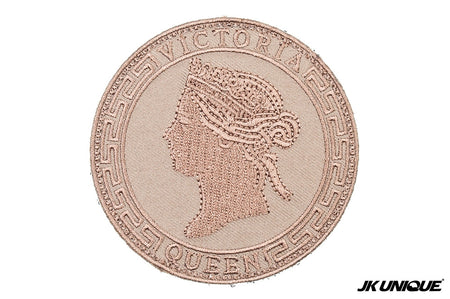 JK UNIQUE Patch - VICTORIA QUEEN Style 80mm ( Brown )