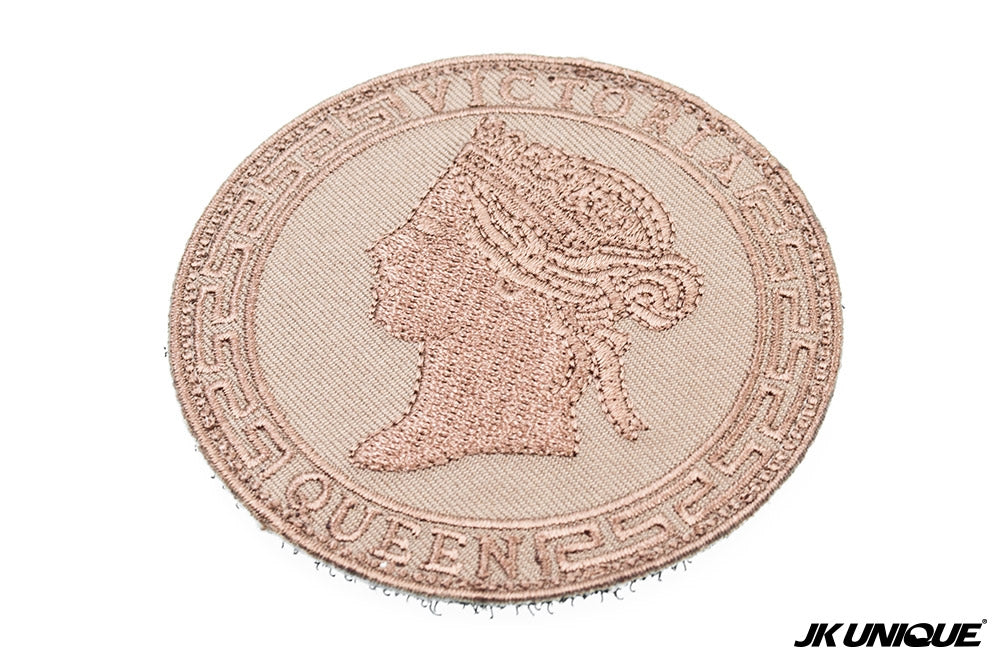 JK UNIQUE Patch - VICTORIA QUEEN Style 80mm ( Brown )