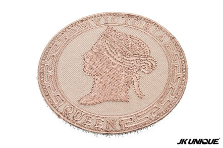 JK UNIQUE Patch - VICTORIA QUEEN Style 80mm ( Brown )