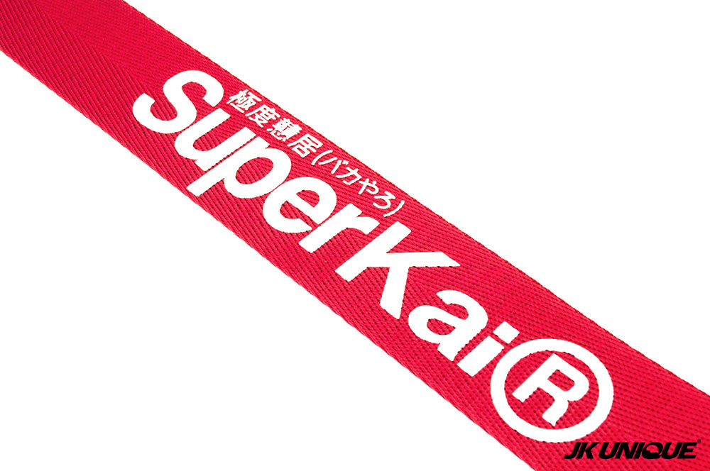 JK UNIQUE RB Webbing Keychain 13Inch - Super Kai 極度戇居 ( Red )