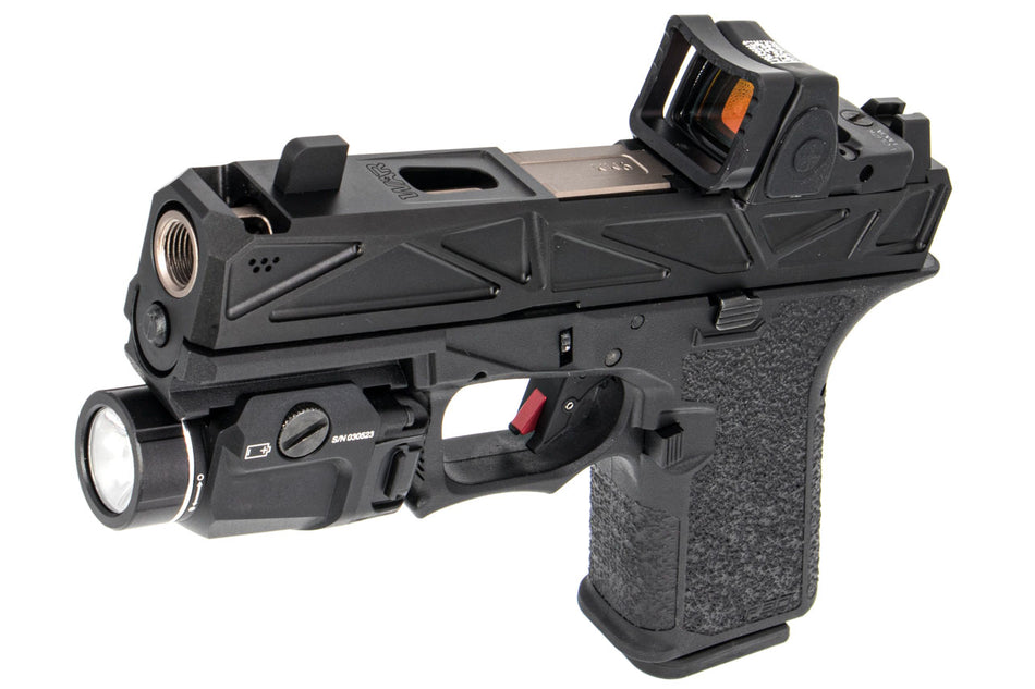 JDG Licensed P80 PF940C x WAR Afterburner RMR Slide Compact Airsoft ( Base with UMAREX / VFC Glock 19 Gen3 ) ( JKTG Custom Made )-Cobalt Gray