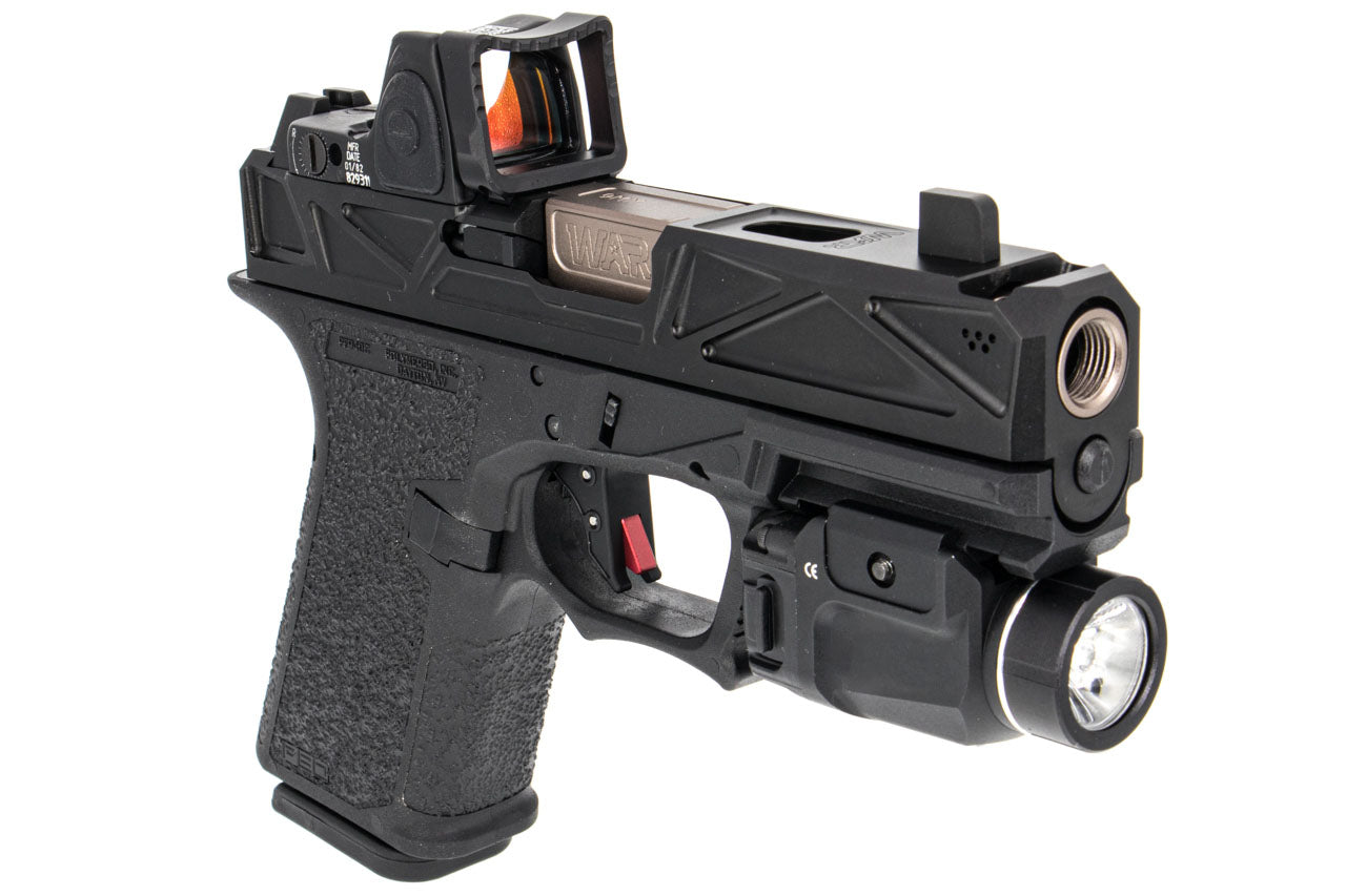 JDG Licensed P80 PF940C x WAR Afterburner RMR Slide Compact Airsoft ( Base with UMAREX / VFC Glock 19 Gen3 ) ( JKTG Custom Made )-Cobalt Gray