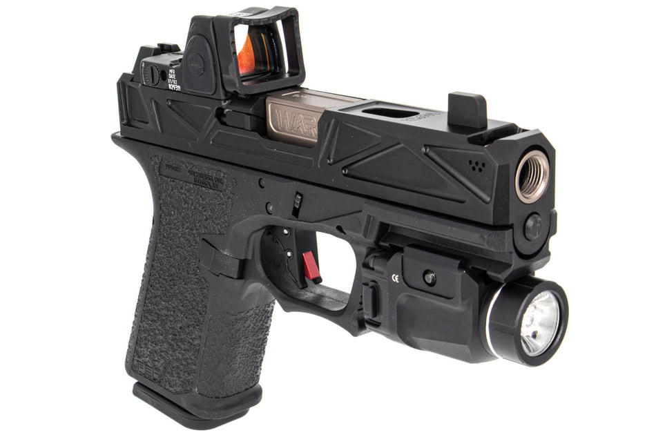 JDG Licensed P80 PF940C x WAR Afterburner RMR Slide Compact Airsoft ( Base with UMAREX / VFC Glock 19 Gen3 ) ( JKTG Custom Made )-Cobalt Gray