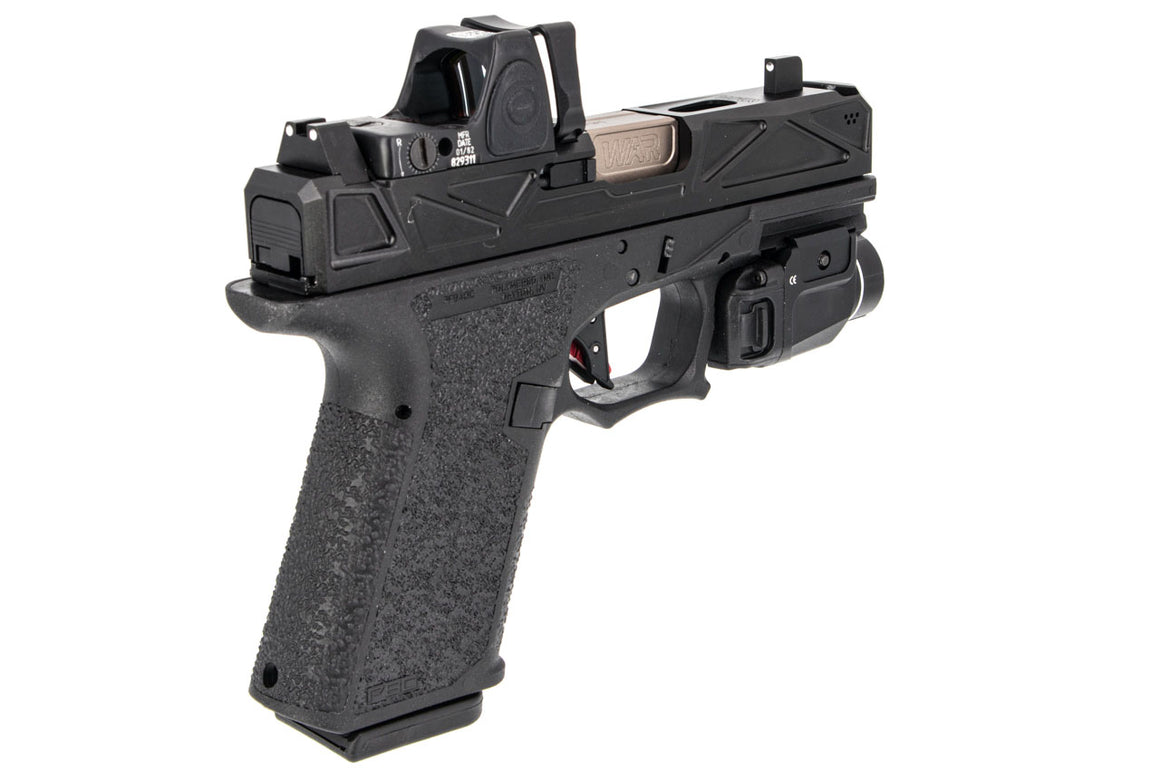 JDG Licensed P80 PF940C x WAR Afterburner RMR Slide Compact Airsoft ( Base with UMAREX / VFC Glock 19 Gen3 ) ( JKTG Custom Made )-Cobalt Gray