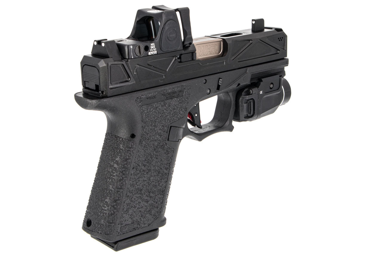 JDG Licensed P80 PF940C x WAR Afterburner RMR Slide Compact Airsoft ( Base with UMAREX / VFC Glock 19 Gen3 ) ( JKTG Custom Made )-Cobalt Gray