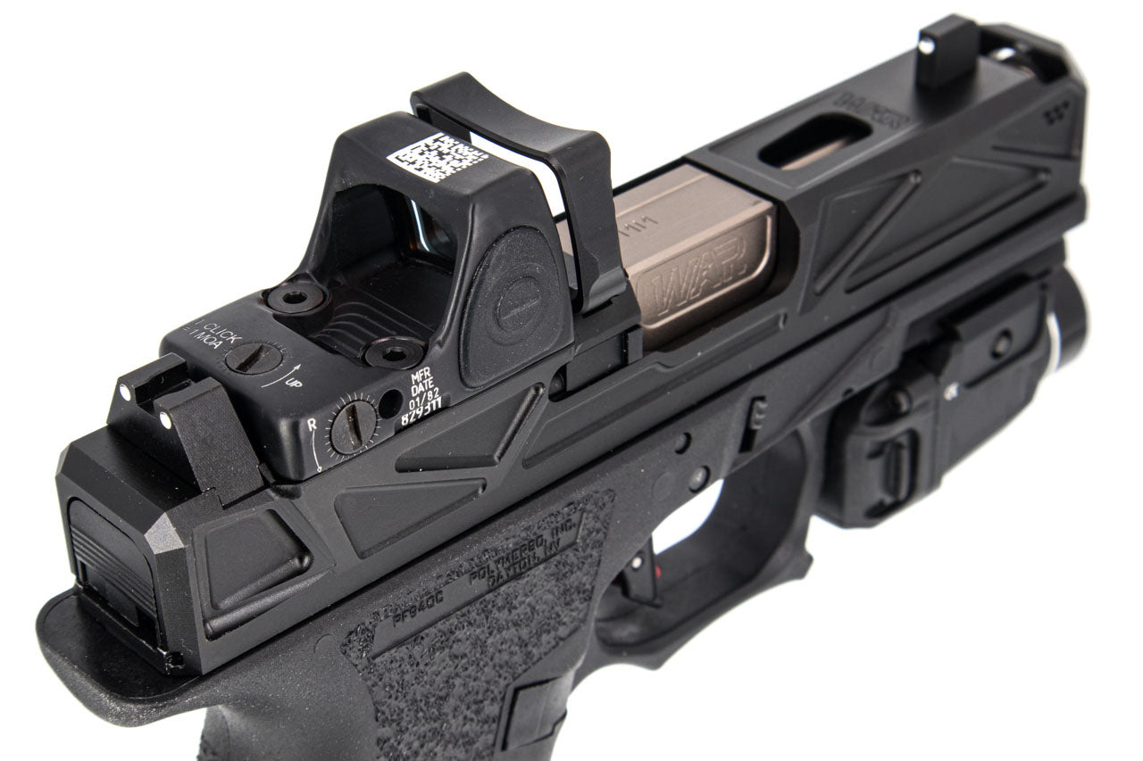 JDG Licensed P80 PF940C x WAR Afterburner RMR Slide Compact Airsoft ( Base with UMAREX / VFC Glock 19 Gen3 ) ( JKTG Custom Made )-Cobalt Gray