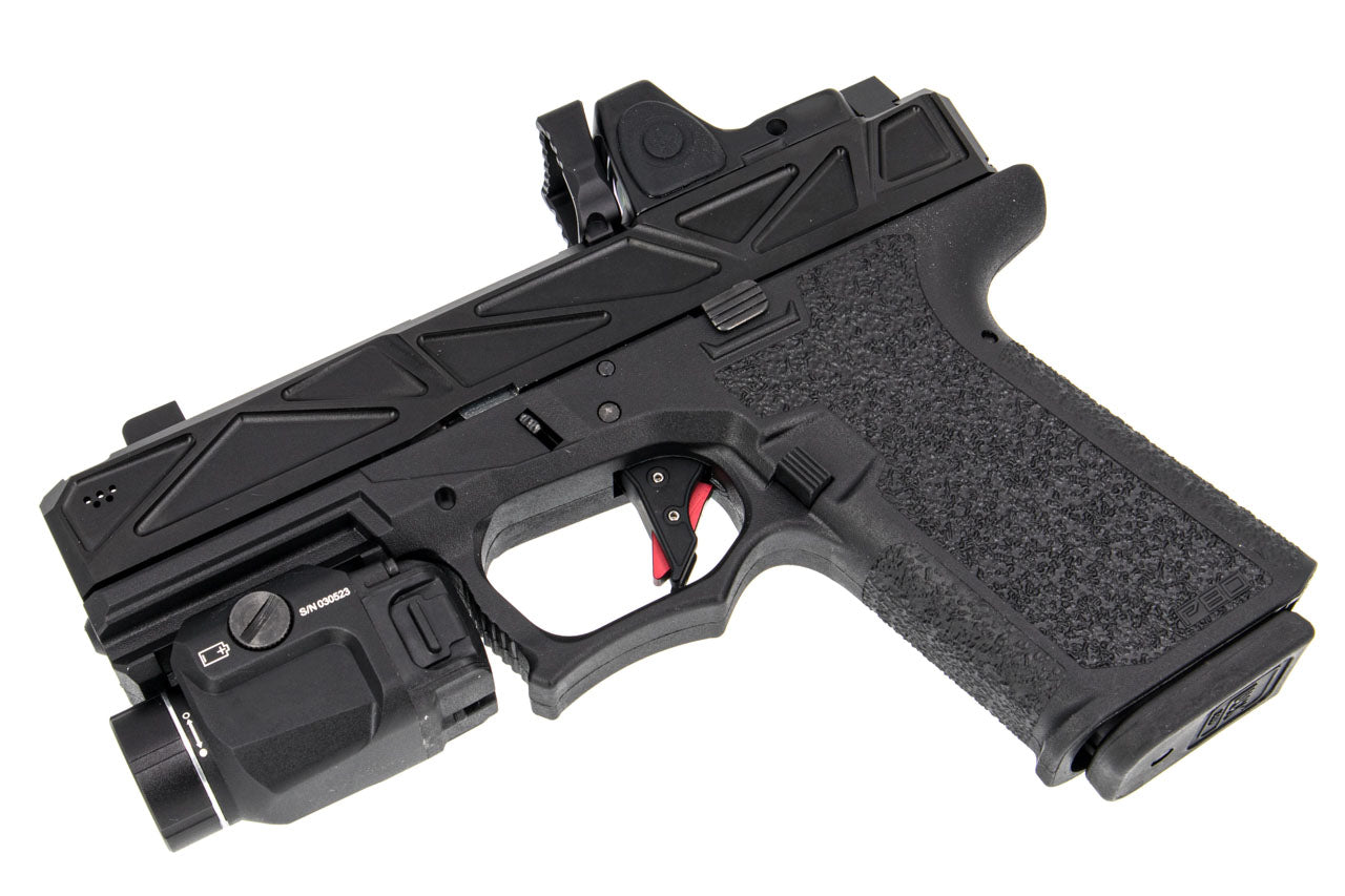 JDG Licensed P80 PF940C x WAR Afterburner RMR Slide Compact Airsoft ( Base with UMAREX / VFC Glock 19 Gen3 ) ( JKTG Custom Made )-Cobalt Gray