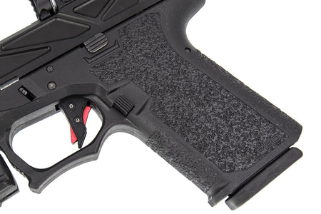 JDG Licensed P80 PF940C x WAR Afterburner RMR Slide Compact Airsoft ( Base with UMAREX / VFC Glock 19 Gen3 ) ( JKTG Custom Made )-Cobalt Gray