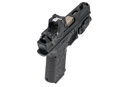 JDG Licensed P80 PF940C x WAR Afterburner RMR Slide Compact Airsoft ( Base with UMAREX / VFC Glock 19 Gen3 ) ( JKTG Custom Made )-Cobalt Gray