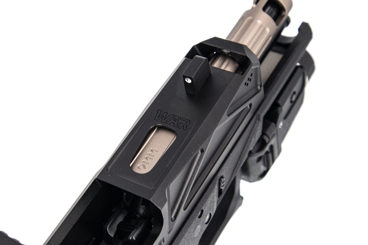 JDG Licensed P80 PF940C x WAR Afterburner RMR Slide Compact Airsoft ( Base with UMAREX / VFC Glock 19 Gen3 ) ( JKTG Custom Made )-Cobalt Gray