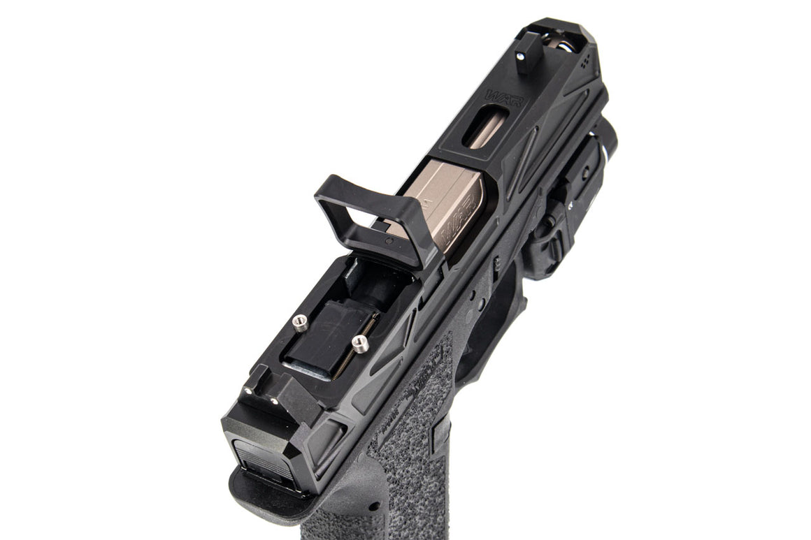 JDG Licensed P80 PF940C x WAR Afterburner RMR Slide Compact Airsoft ( Base with UMAREX / VFC Glock 19 Gen3 ) ( JKTG Custom Made )-Cobalt Gray