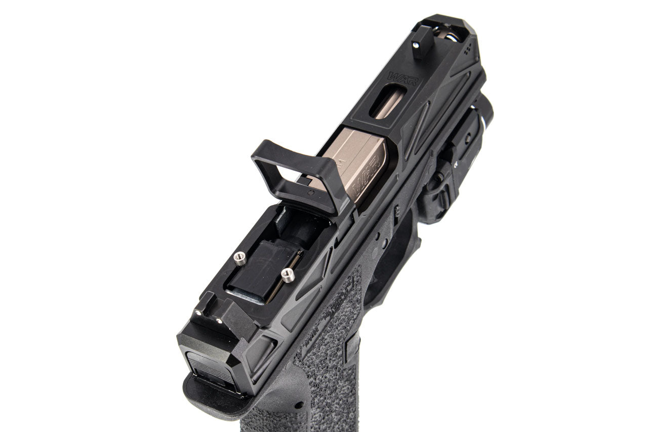 JDG Licensed P80 PF940C x WAR Afterburner RMR Slide Compact Airsoft ( Base with UMAREX / VFC Glock 19 Gen3 ) ( JKTG Custom Made )-Cobalt Gray