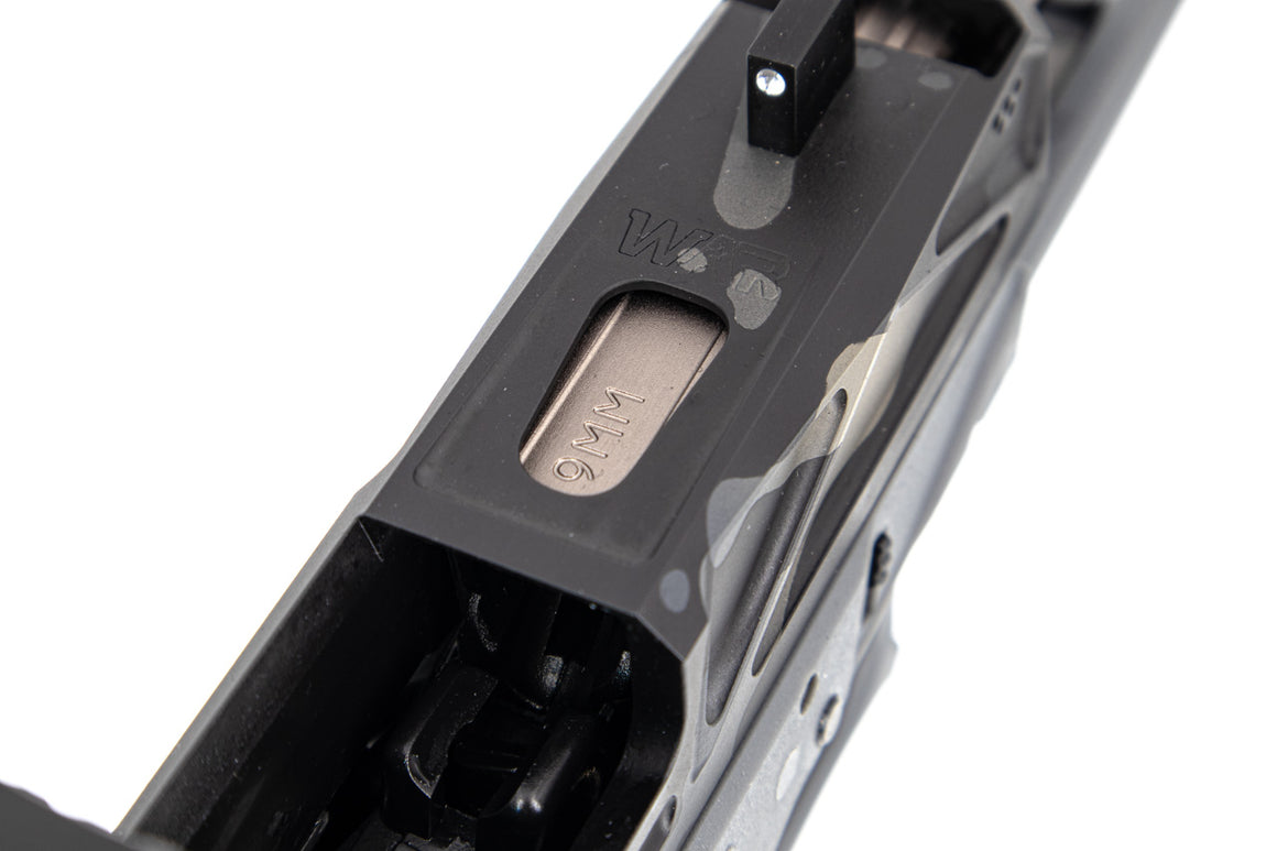 JDG Licensed P80 PF940C x WAR Afterburner MutliCam Black RMR Slide Compact Airsoft ( Base with UMAREX / VFC Glock 19 Gen3 ) ( JKTG Custom Made )-Cobalt Gray