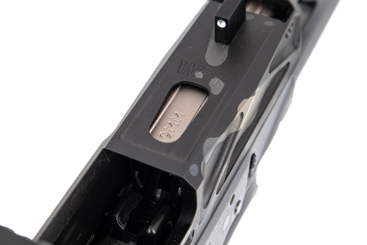 JDG Licensed P80 PF940C x WAR Afterburner MutliCam Black RMR Slide Compact Airsoft ( Base with UMAREX / VFC Glock 19 Gen3 ) ( JKTG Custom Made )-Cobalt Gray