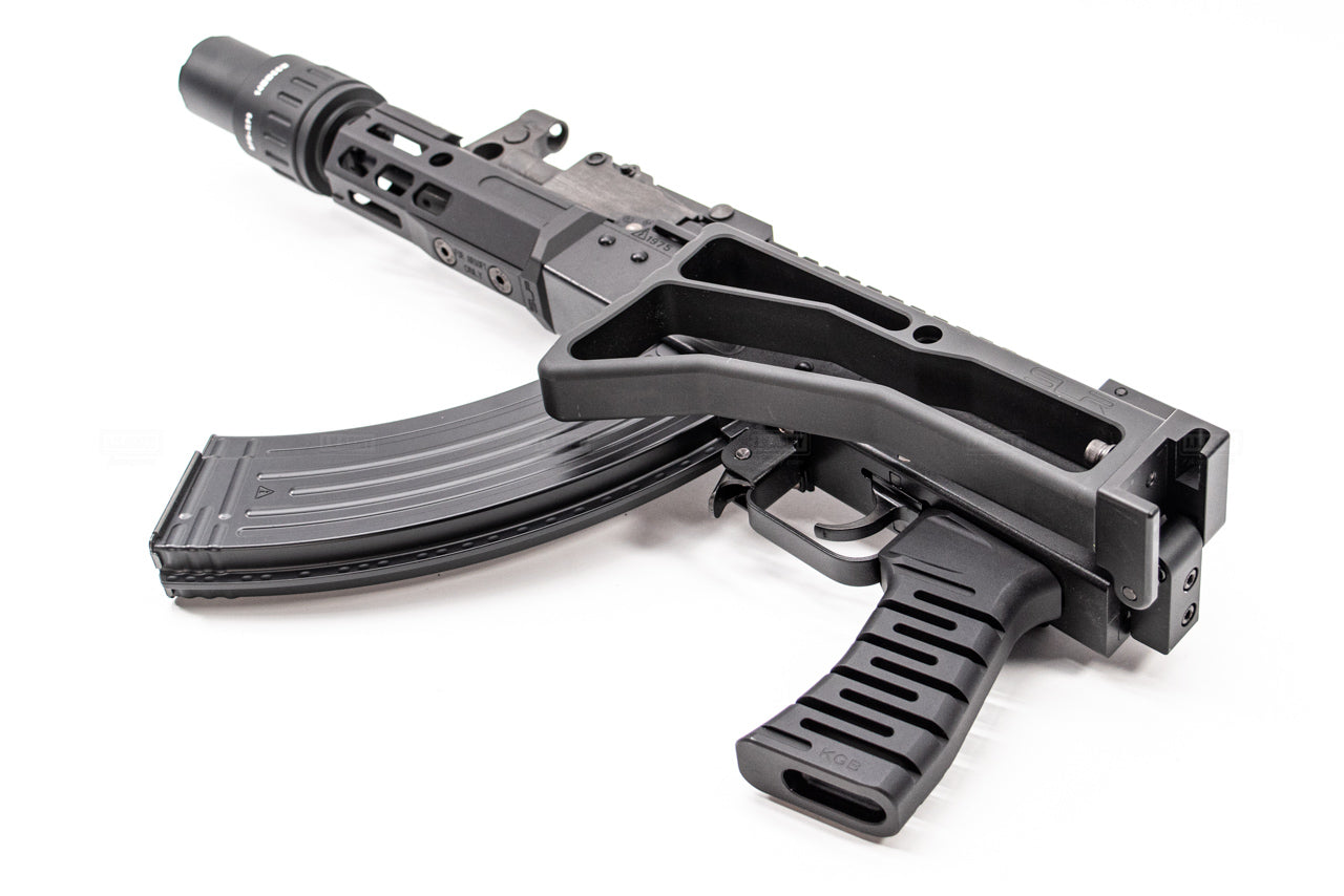 C&C Tac Custom SLR Krink 4” M-LOK Handguard TM AKM GBB with Flame Effect Tracer Unit