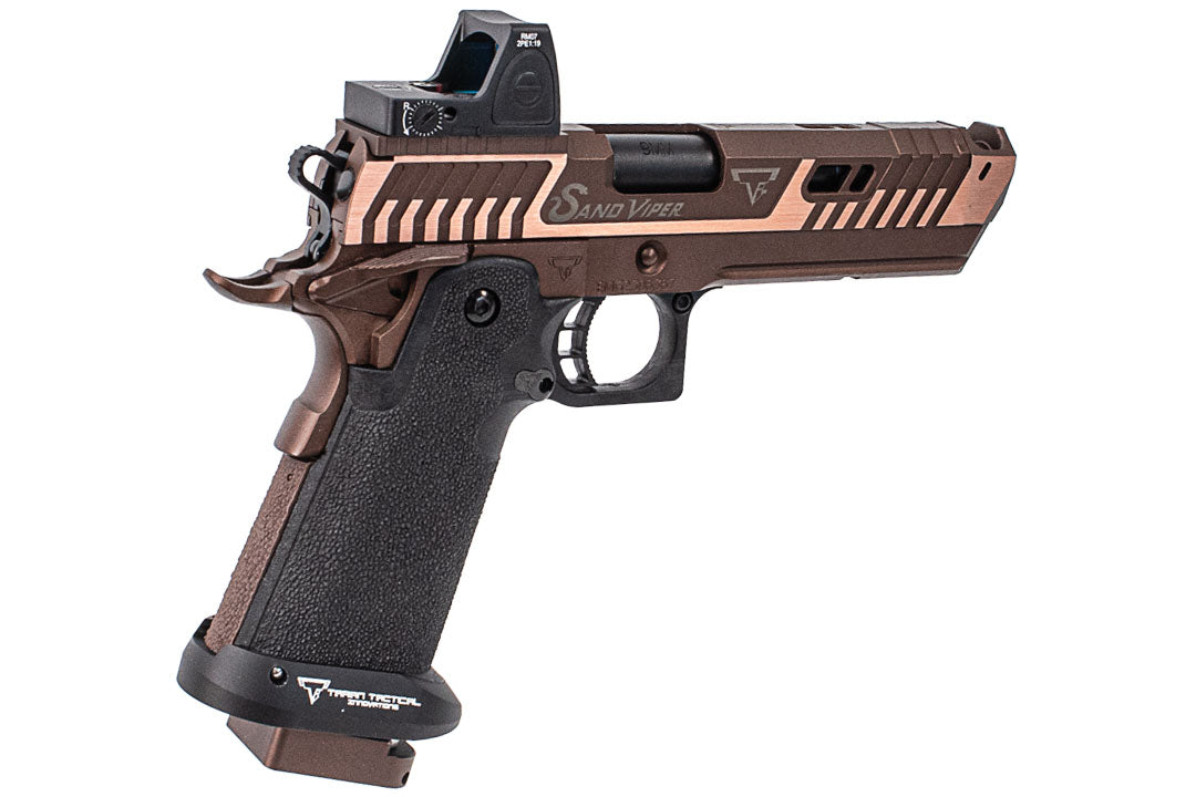 EMG TTI Licensed JW4 Sand Viper Hi-Capa GBB Pistol Airsoft With SOTAC Metal RMR Optic ( JKTG Custom Made )