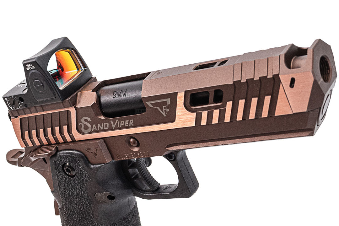 EMG TTI Licensed JW4 Sand Viper Hi-Capa GBB Pistol Airsoft With SOTAC Metal RMR Optic ( JKTG Custom Made )