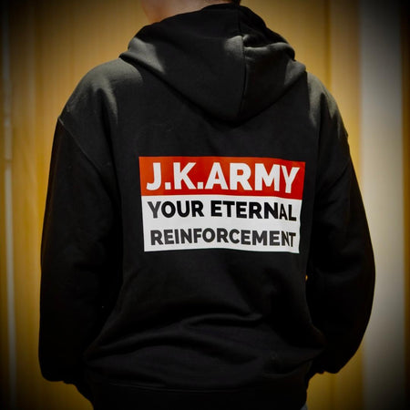 J.K.ARMY 15th Anniversary " Your Eternal Reinforcement " Hooded Sweatshirt ( Black )-XXXL